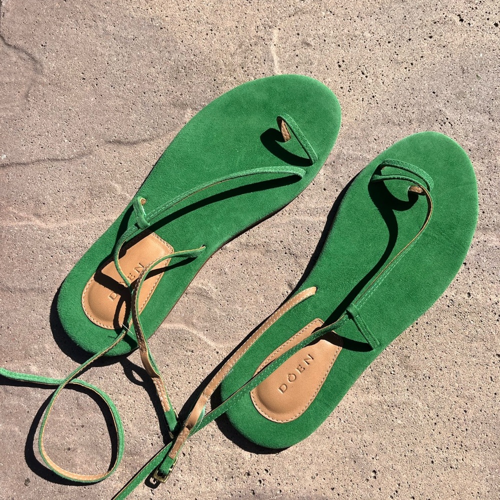 Doen green sandals